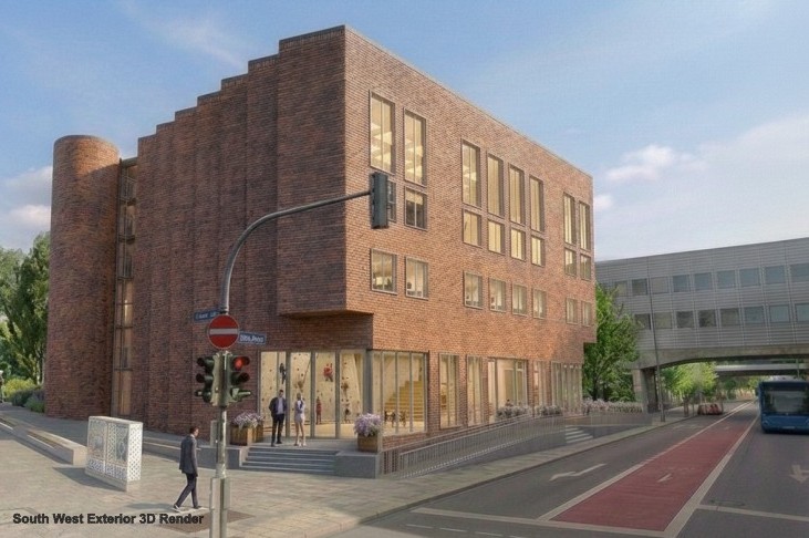 Skybridge integration with surrounding buildings